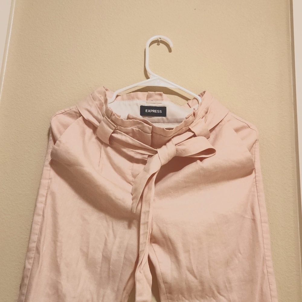Express pink linen pants 00P